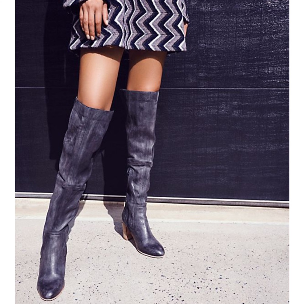 Free People GREY COLOR Jack Over The Knew Boots